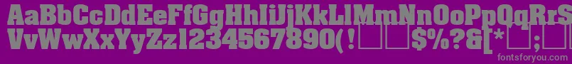 Aardvark ffy-Schriftart – Graue Schriften auf violettem Hintergrund