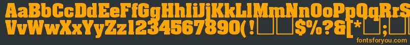 Aardvark ffy Font – Orange Fonts on Black Background