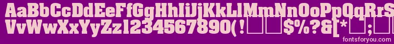 Aardvark ffy Font – Pink Fonts on Purple Background