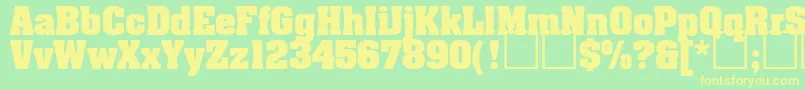 Aardvark ffy Font – Yellow Fonts on Green Background