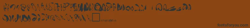 GornathonRegular-Schriftart – Schwarze Schriften auf braunem Hintergrund