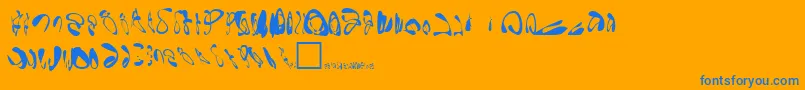 GornathonRegular Font – Blue Fonts on Orange Background