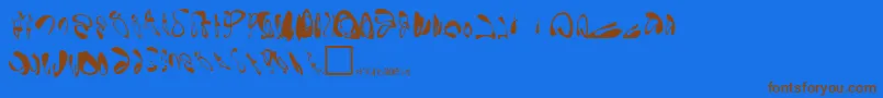 GornathonRegular Font – Brown Fonts on Blue Background