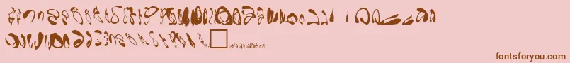 Police GornathonRegular – polices brunes sur fond rose