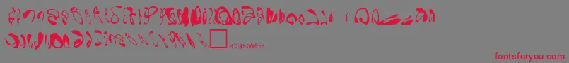 GornathonRegular Font – Red Fonts on Gray Background