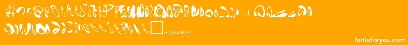 Шрифт GornathonRegular – белые шрифты на оранжевом фоне