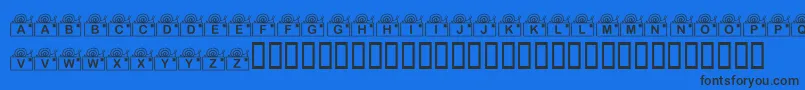 フォントKrSnailMail – 黒い文字の青い背景