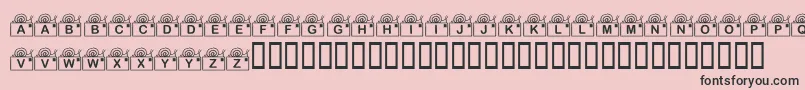 Шрифт KrSnailMail – чёрные шрифты на розовом фоне
