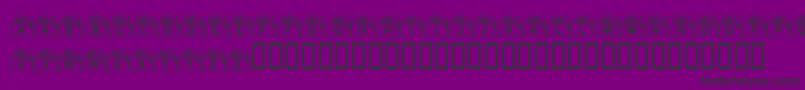 Шрифт KrSnailMail – чёрные шрифты на фиолетовом фоне