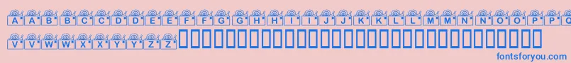 KrSnailMail Font – Blue Fonts on Pink Background