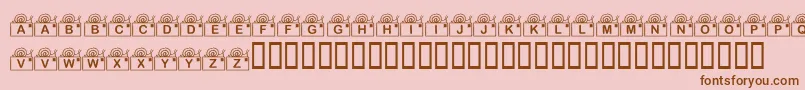 KrSnailMail-fontti – ruskeat fontit vaaleanpunaisella taustalla