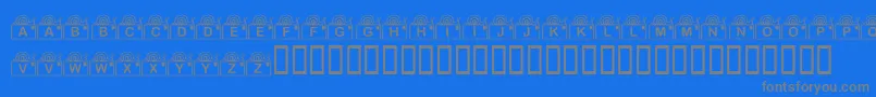 KrSnailMail-fontti – harmaat kirjasimet sinisellä taustalla