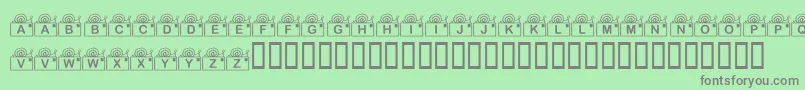 KrSnailMail Font – Gray Fonts on Green Background