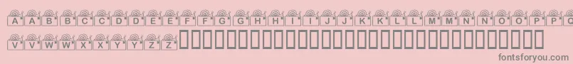 Czcionka KrSnailMail – szare czcionki na różowym tle