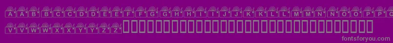 フォントKrSnailMail – 紫の背景に灰色の文字