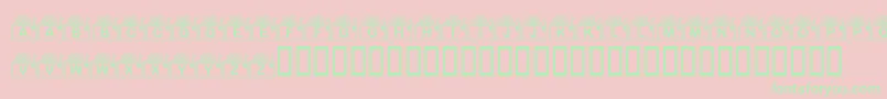 フォントKrSnailMail – ピンクの背景に緑の文字