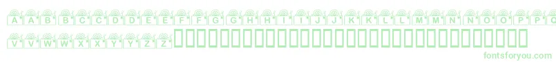 フォントKrSnailMail – 白い背景に緑のフォント