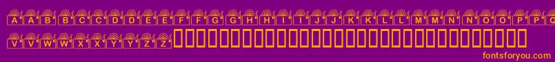 KrSnailMail-fontti – oranssit fontit violetilla taustalla