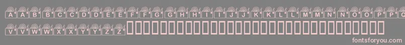 KrSnailMail-fontti – vaaleanpunaiset fontit harmaalla taustalla