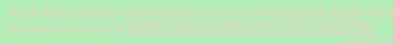 KrSnailMail-fontti – vaaleanpunaiset fontit vihreällä taustalla