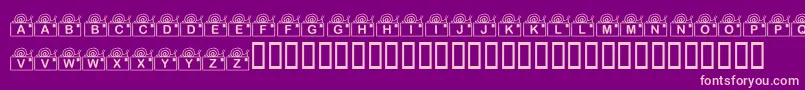 フォントKrSnailMail – 紫の背景にピンクのフォント