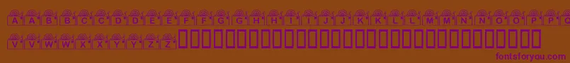 フォントKrSnailMail – 紫色のフォント、茶色の背景