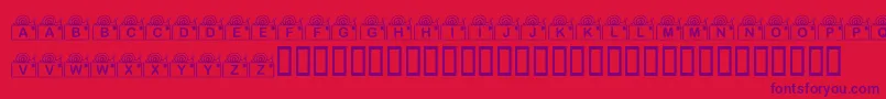 KrSnailMail Font – Purple Fonts on Red Background