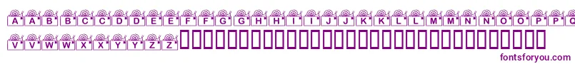 Czcionka KrSnailMail – fioletowe czcionki na białym tle