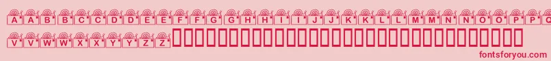 KrSnailMail Font – Red Fonts on Pink Background