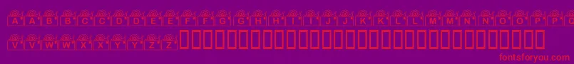 フォントKrSnailMail – 紫の背景に赤い文字