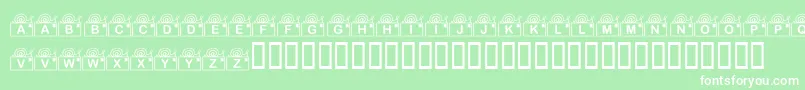 KrSnailMail Font – White Fonts on Green Background