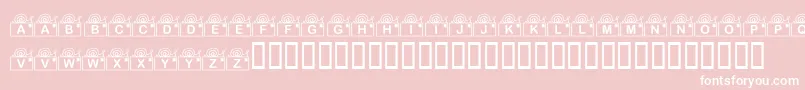 Шрифт KrSnailMail – белые шрифты на розовом фоне