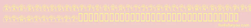 KrSnailMail-Schriftart – Gelbe Schriften auf rosa Hintergrund