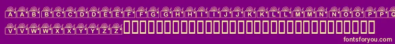 KrSnailMail-fontti – keltaiset fontit violetilla taustalla