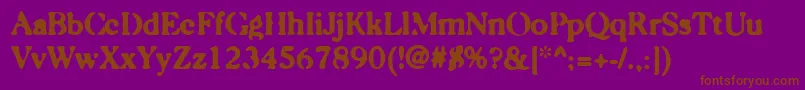 Caslonos Font – Brown Fonts on Purple Background