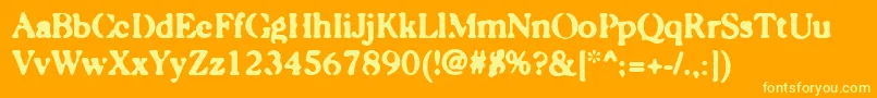 Caslonos Font – Yellow Fonts on Orange Background