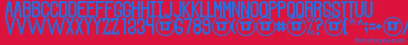 TheSoundOfTruthSmoothDemo Font – Blue Fonts on Red Background