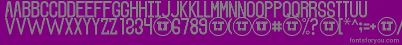 Czcionka TheSoundOfTruthSmoothDemo – szare czcionki na fioletowym tle