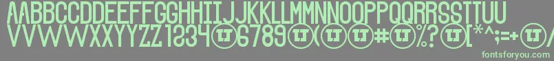 Шрифт TheSoundOfTruthSmoothDemo – зелёные шрифты на сером фоне