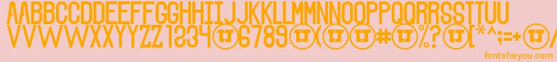 Шрифт TheSoundOfTruthSmoothDemo – оранжевые шрифты на розовом фоне