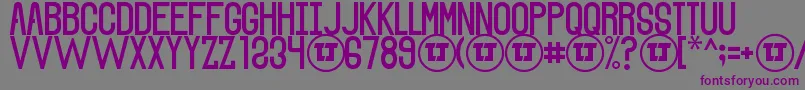 Fonte TheSoundOfTruthSmoothDemo – fontes roxas em um fundo cinza