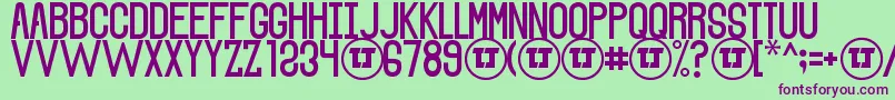 TheSoundOfTruthSmoothDemo Font – Purple Fonts on Green Background