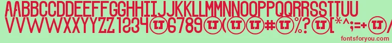 TheSoundOfTruthSmoothDemo Font – Red Fonts on Green Background