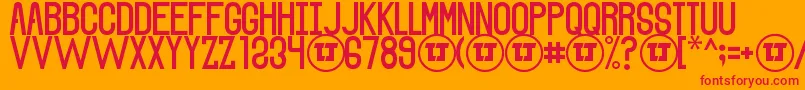 TheSoundOfTruthSmoothDemo Font – Red Fonts on Orange Background