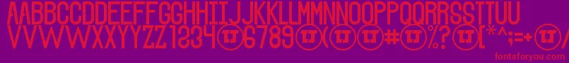 TheSoundOfTruthSmoothDemo Font – Red Fonts on Purple Background