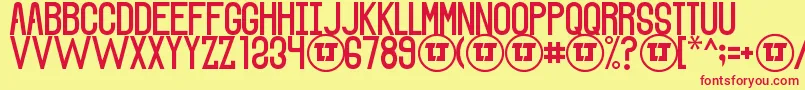 TheSoundOfTruthSmoothDemo Font – Red Fonts on Yellow Background