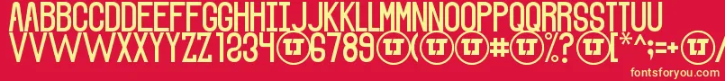 TheSoundOfTruthSmoothDemo Font – Yellow Fonts on Red Background
