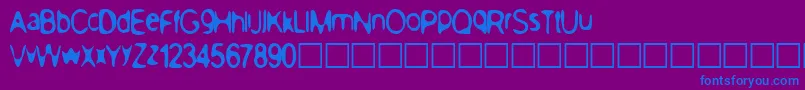 PeacenowBasic Font – Blue Fonts on Purple Background