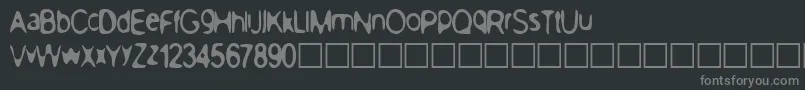 Czcionka PeacenowBasic – szare czcionki na czarnym tle