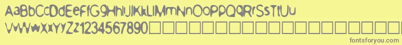Weitere Informationen zur PeacenowBasic-Schriftart PeacenowBasic-Schriftart – Graue Schriften auf gelbem Hintergrund